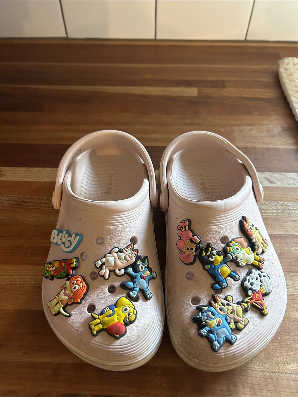 CROCS Kids Light beige Clogs with Character Charms
